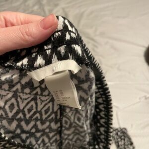 H&M Black and White Nordic Pattern Sweater